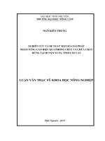 Nghiên cứu và đề xuất một số giải pháp nhằm nâng cao hiệu quả phòng cháy chữa cháy rừng tại huyện sa pa tỉnh lào cai 