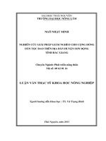 Nghiên cứu giải pháp giảm nghèo cho cộng đồng dân tộc dao trên địa bàn huyện sơn động tỉnh bắc giang 