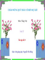 Tuần 18. Ôn tập cuối học kì I