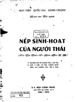 Nếp sinh hoạt của người thái