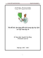 SKKN vận dụng điển tích trong dạy học lịch sử việt nam lớp 10 