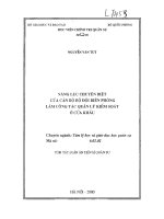 Năng lực chuyên biệt của cán bộ đội biên phòng làm công tác quản lý kiểm soát ở cửa khẩu 