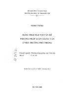 luận án tiến sĩ đặng thai mai với vấn đề phương pháp luận giảng văn ở nhà trường phổ thông