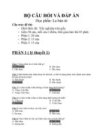 BỘ câu hỏi và đáp án học phần la bàn từ 