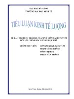 Tìm hiểu thái độ của sinh viên tại kon tum đối với chính sách tăng học phí