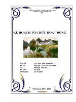 Kế hoạch tổ chức hoạt động dạy hát em yêu cây xanh