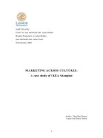 Marekting đa văn hóa. Trường hợp IKEA thâm nhập Thượng Hải