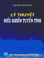 Ebook lý thuyết điều khiển tuyến tính  phần 1
