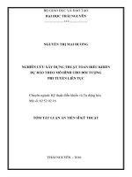 Nghiên cứu xây dựng thuật toán điều khiển dự báo theo mô hình cho đối tượng phi tuyến liên tục  tt 