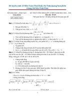 đề và đáp án tuyển sinh vào lớp 10 môn toán