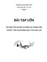 BÀI TẬP LỚN THI PHÁP CỐT TRUYỆN VÀ NHÂN VẬT TRONG TIỂU THUYẾT “TẤM VÁN PHÓNG DAO” CỦA MẠC CAN