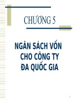 Bài giảng đầu tư quốc tế  chương 5   ngân sách vốn cho công ty đa quốc gia