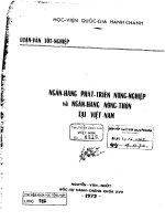 ngân hàng phát triển nông nghiệp và ngân hàng nông thôn tại việt nam 