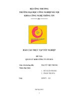 BÁO CÁO THỰC TẬP TỐT NGHIỆP  công nghệ thông tin: Quản lý kho của công ty TNHH Hệ Thống Công Nghiệp Việt Nam (INVICO)