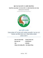 BÀI TIỂU LUẬN TÌNH HÌNH sử DỤNG đất NÔNG NGHIỆP tại xã cát TRINH HUYỆN PHÚ cát TỈNH BÌNH ĐỊNH 