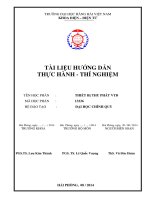 TÀI LIỆU HƯỚNG dẫn THỰC HÀNH   THÍ NGHIỆM tên học PHẦN  THIẾT bị THU PHÁT VTĐ 
