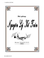 bài giảng nguyên lý ke toán Dương văn tú
