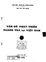 Vấn đề phát triển ngành trà tại việt nam 