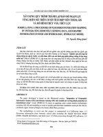 Xây dựng quy trình thành lập bản đồ ngập lụt vùng miền núi trên cơ sở tích hợp viễn thám, GIS và mô hình thủy văn, thủy lực