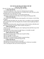 Giáo án xây dựng kế hoạch theo chủ đề chạy nhảy vận động