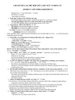 SỰ PHÙ hợp GIỮA CHỦ NGỮ và ĐỘNG từ