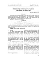 Tìm hiểu nội dung tục ngữ khmer (qua so sánh với tục ngữ việt)