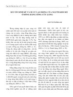 Bất ổn sinh kế và di cư lao động của người khơ me ở đồng bằng sông cửu long   ngô thị phương lan