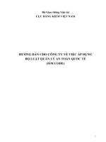 HƯỚNG DẪN CHO CÔNG TY VỀ VIỆC ÁP DỤNG BỘ LUẬT QUẢN LÝ AN TOÀN QUỐC TẾ (ISM CODE)