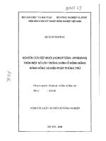 Nghiên cứu rệp muội trên một số cây trồng chính ở đồng bằng sông hồng và biện pháp phòng trừ 