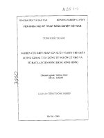 Nghiên cứu biện pháp sản xuất và duy trì chất lượng khoai tây giống từ nguồn củ nhỏ và từ hạt lai cho đồng bằng sông hồng 
