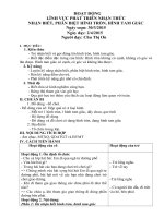 Hoạt động lĩnh vực phát triển nhận thức nhận biết hình tròn hình tam giác