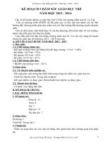 Kế hoạch chăm sóc giáo dục trẻ năm học 2013 2014