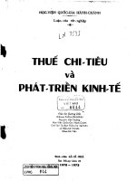 Thuế chi tiêu và phát triển kinh tế 