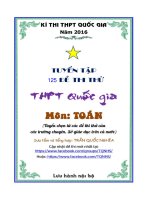 Tổng hợp 125 đề thi thử toán THPT quốc gia (có lời giải chi tiết 2016) phần 1