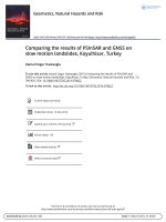 Comparing the results of PSInSAR and GNSS on slow motion landslides, Koyulhisar, Turkey