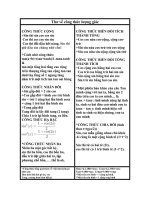 Tổng hợp thơ về các công thức lượng giác