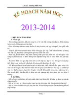 Kế hoạch năm học 2013 2014 chủ đề trường mầm non