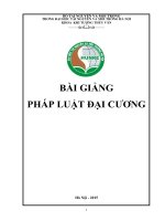 BÀI GIẢNG PHÁP LUẬT đại CƯƠNG