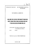 Nhà nước với sự phát triển kinh tế hàng hóa nhiều thành phần trong giai đoạn hiện nay ở cộng hòa dân chủ nhân dân lào 