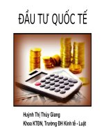 Bài giảng đầu tư quốc tế  chương 1     tổng quan về đầu tư quốc tế