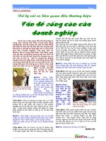 xử lý rủi ro liên quan đến thương hiệu vấn đè sống còn của doanh nghiệp