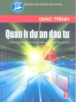 Giáo trình quản lí dự án đầu tư  phần 1