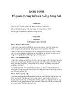 NGHỊ ĐỊNH VỀ QUẢN LÝ CẢNG BIỂN VÀ LUỒNG HÀNG HẢI