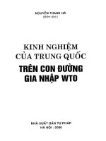 Ebook kinh nghiệm của trung quốc trên con đường gia nhập WTO  phần 1