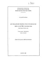 Quy hoạch môi trường vùng ven đô hà nội trên cơ sở tiếp cận sinh thái 