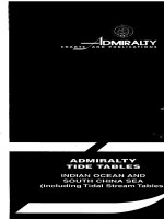 BẢNG THỦY TRIỀU (ADMIRLTY TIDE TABLES - INDIA OCEAN AND SOUTH CHINA SEA)