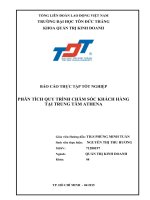 PHÂN TÍCH QUY TRÌNH CHĂM SÓC KHÁCH HÀNG TẠI TRUNG TÂM ATHENA