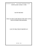 Nâng cao chất lượng đội ngũ công chức cấp xã, huyện yên định, tỉnh thanh hóa 