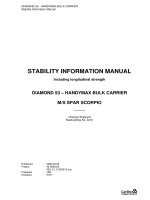 HỒ SƠ TÀU KHAI THÁC THÔNG TIN ỔN ĐỊNH TÀU (STABILITY INFORMATION MANUAL)