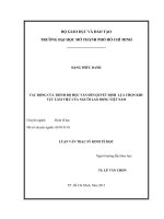 tác động của trình độ học vấn đến quyết định lựa chọn kh vực làm việc của người lao động việt nam 